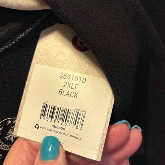 Saddlebred Black Perfect Polo Shirt Easy Care Relaxed Fit Men’s Sz 2X NWT - Picture 6 of 9